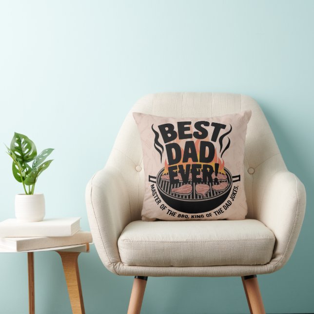 Best Dad Ever BBQ Design – King of the Grill  Cushion (Chair)