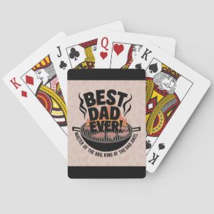 Best Dad Ever BBQ Design – King of the Grill  Playing Cards