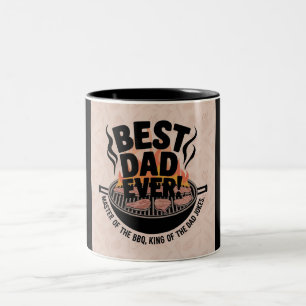 Best Dad Ever BBQ Design – King of the Grill Two-Tone Coffee Mug