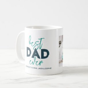 Best Dad Ever Belongs To Kids Names Photo Father's Coffee Mug
