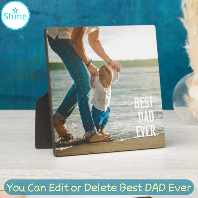Best Dad Ever Best Father Ever custom photo Plaque (Creator Uploaded)