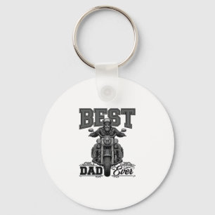 Best Dad Ever Biker Vintage Engraving T-Shirt_1 Key Ring