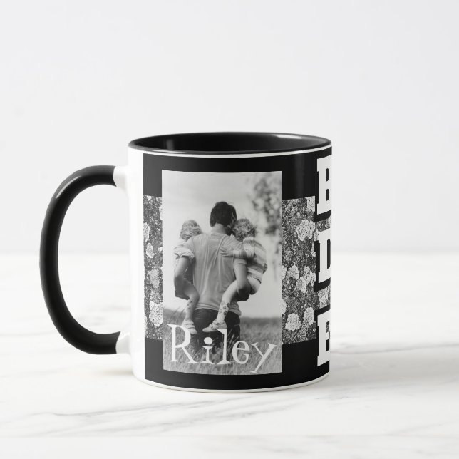 Best Dad Ever black and white Mug (Left)