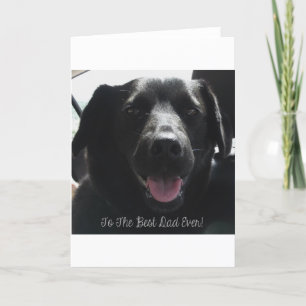 Best Dad Ever Black Dog Design Card