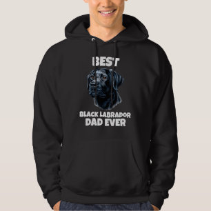 Best Dad Ever Black Labrador Retriever Portrait Hoodie