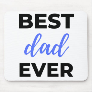 Best Dad Ever Black Mouse Mat