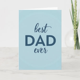 Best Dad Ever Blue Card