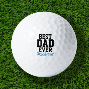 Best Dad Ever Blue Monogrammed Father's Day Golf Balls