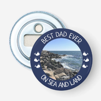 Best Dad Ever Blue Ocean Photo Bottle Opener