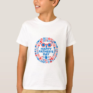 Best Dad Ever Blue Red Graphic Gift for Dad T-Shirt