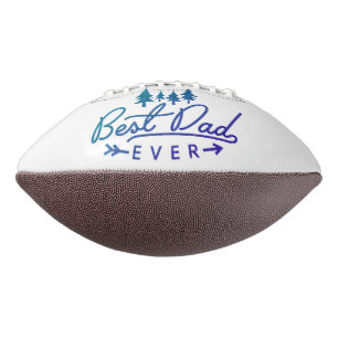 Best Dad Ever Blue Typography with Trees American Football