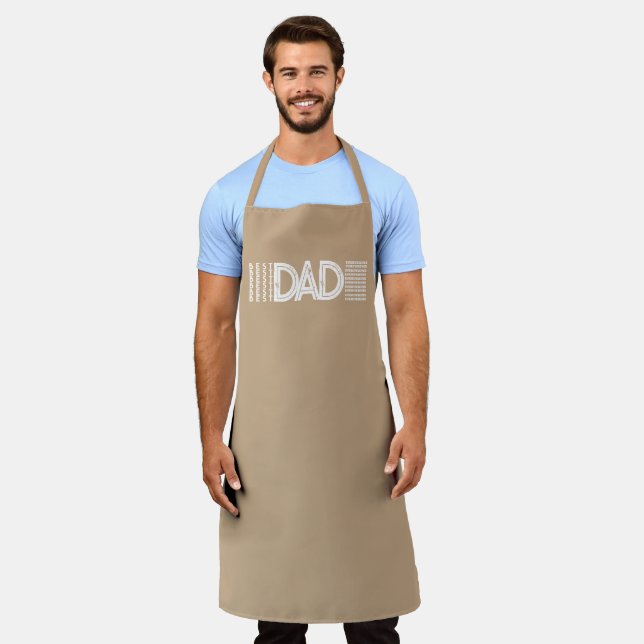 Best Dad Ever Bold Typography Gift Apron (Worn)