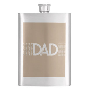 Best Dad Ever Bold Typography Hip Flask