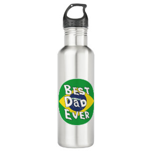 Best Dad Ever Brazil Flag 710 Ml Water Bottle