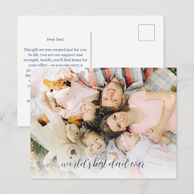 Best Dad Ever Bundle Gift Set Postcard (Front/Back)
