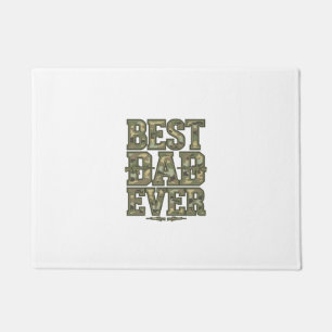 Best Dad Ever Camo Vintage Engraving Design_1 Doormat