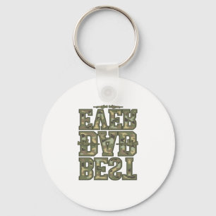 Best Dad Ever Camo Vintage Engraving Design_1 Key Ring