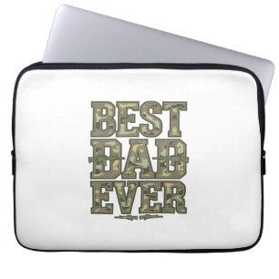 Best Dad Ever Camo Vintage Engraving Design_1 Laptop Sleeve