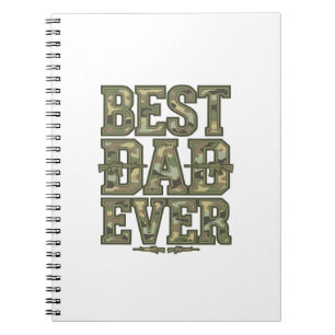 Best Dad Ever Camo Vintage Engraving Design_1 Notebook
