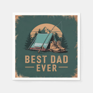 Best Dad Ever Camping Design Napkin