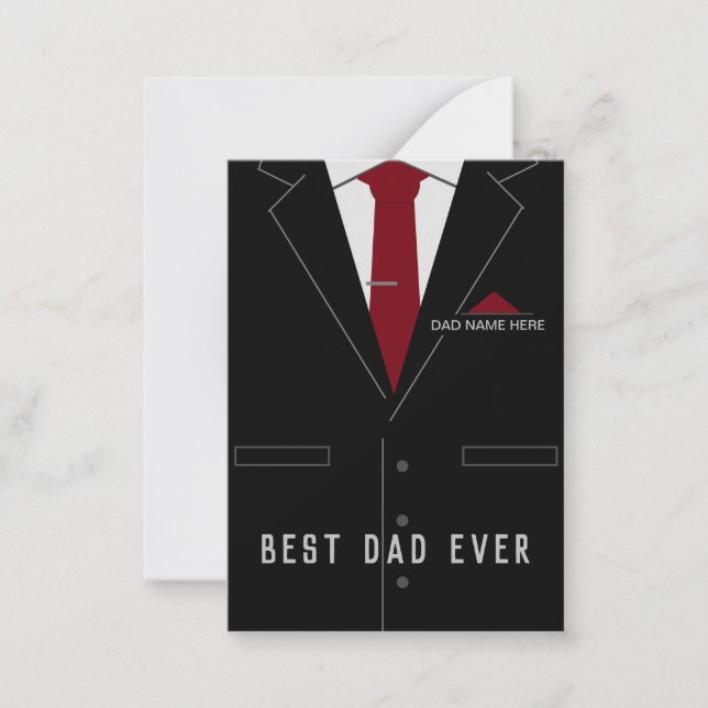 Best DAD Ever Card - Your Name / Text (Front)