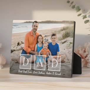 Best Dad Ever Child Names Photo Plaque