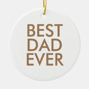 Best dad ever Christmas gift idea Ceramic Tree Decoration