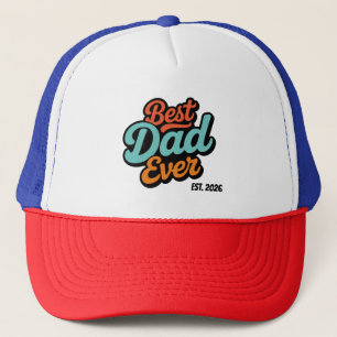 Best Dad Ever Colorful Retro Father’s Day Gift Tru Trucker Hat