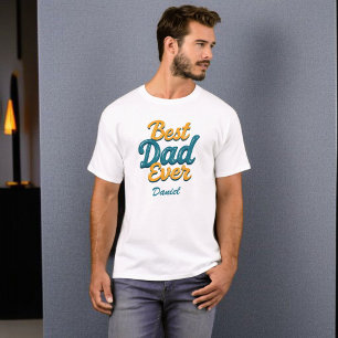 Best Dad Ever Cool Personalised Father's Day T-Shirt