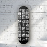 Best Dad Ever Cool Trendy Instagram Photo Collage Skateboard<br><div class="desc">Modern Instagram Photo Collage for the Best Dad Ever! Personalise with your custom family photos as well as message with names and make this the coolest Father's Day or Birthday gift ever! This design is black and white. For colour version go here: https://www.zazzle.com/best_dad_ever_cool_trendy_instagram_photo_collage_skateboard-186830258857925000</div>