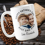 Best DAD Ever Custom 2 Photo Happy Father's Day Coffee Mug<br><div class="desc">Surprise dad this fathers day with a personalised photo coffee mug. "Best DAD Ever" Personalise this dad mug with favourite photo, and name.. Visit our collection for the best dad father's day gifts and personalised dad gifts. COPYRIGHT © 2020 Judy Burrows, Black Dog Art - All Rights Reserved. Best DAD...</div>