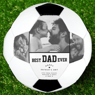 Best Dad Ever Custom 3 Photo Fathers Day Football