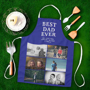 Best Dad Ever Custom 6 Photo Collage  Apron