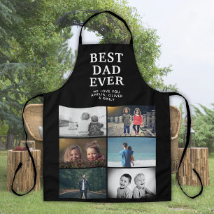 Best Dad Ever Custom 6 Photo Collage Apron