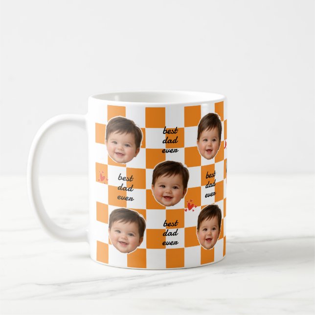 Best Dad Ever Custom Baby Photo Mug (Left)