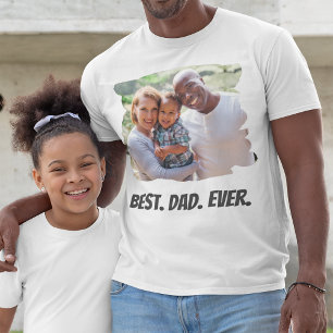 Best Dad Ever Custom Family Photo Father's Day T-Shirt