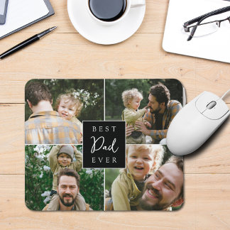 Best Dad Ever Custom Family Photo Mouse Mat