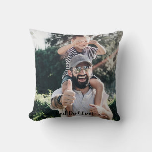 Best Dad Ever Custom Father's Day Photo Cushion