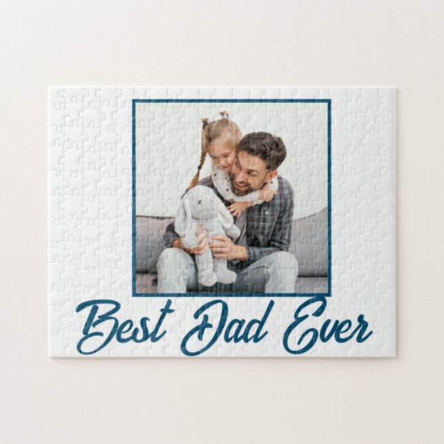 Best Dad Ever Custom Fathers Day Photo  Jigsaw Puzzle (Horizontal)