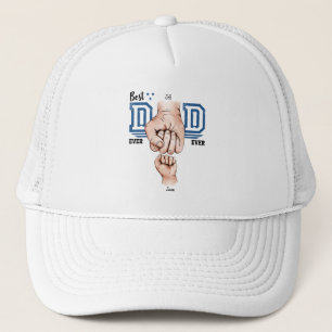 Best Dad Ever Custom Fist Bump - One Kid Trucker Hat