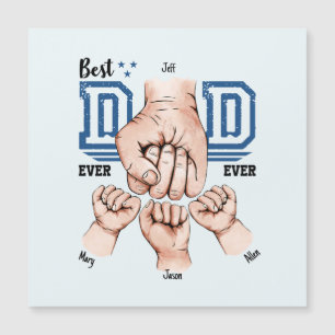 Best Dad Ever Custom Fist Bump - Three Kids