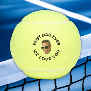 Best Dad Ever – Custom Message & Face Photo Tennis Balls