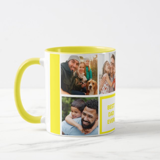 Best Dad Ever- Custom Modern Father's Day Photo Mug (Left)