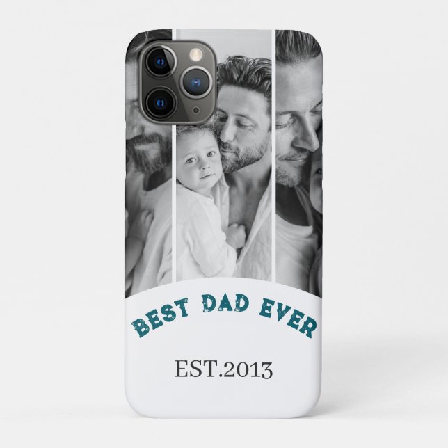 Best Dad Ever Custom Multi Photo Collage Case-Mate iPhone Case (Back)