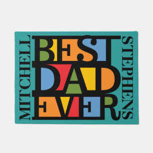 BEST DAD EVER custom name door mat