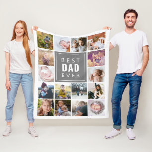 Best Dad Ever Custom Personalised Fleece Blanket