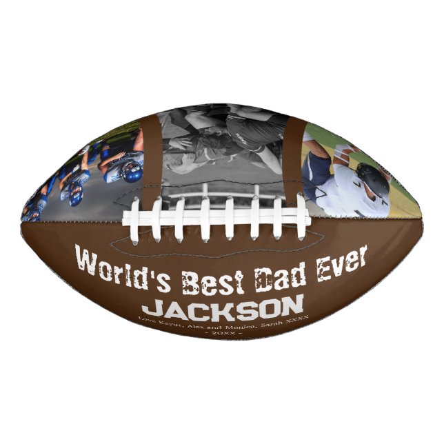 Best Dad Ever Custom Photo American Football (Front)