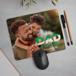 BEST DAD EVER CUSTOM PHOTO AND NAME GREEN WHITE MOUSE MAT<br><div class="desc">The perfect gift for Father's Day is a custom mouse pad adorned with a personalised photo and a stylish two-colour overlay bearing the heartwarming message, "Best Dad Ever." This unique and thoughtful present combines practicality with sentimental value, making it an ideal choice for showing your dad how much he means...</div>