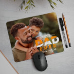 BEST DAD EVER CUSTOM PHOTO AND NAME ORANGE WHITE MOUSE MAT<br><div class="desc">The perfect gift for Father's Day is a custom mouse pad adorned with a personalised photo and a stylish two-colour overlay bearing the heartwarming message, "Best Dad Ever." This unique and thoughtful present combines practicality with sentimental value, making it an ideal choice for showing your dad how much he means...</div>
