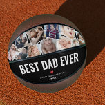 Best Dad Ever Custom Photo Basketball<br><div class="desc">Turn your favourite family memories into a meaningful gift for Dad with the Personalised Father's Day Basketball Keepsake. This unique and customisable keepsake will be a meaningful reminder of your love and appreciation. Featuring a photo collage of 12 family pictures for you to replace with your own, the saying "BEST...</div>